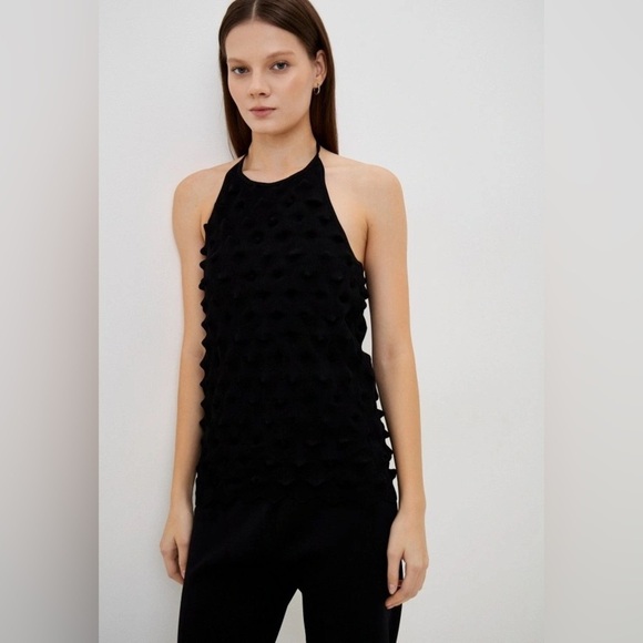 Adolpho Dominguez Black Knit Tank, BNWT, Large - Picture 1 of 16